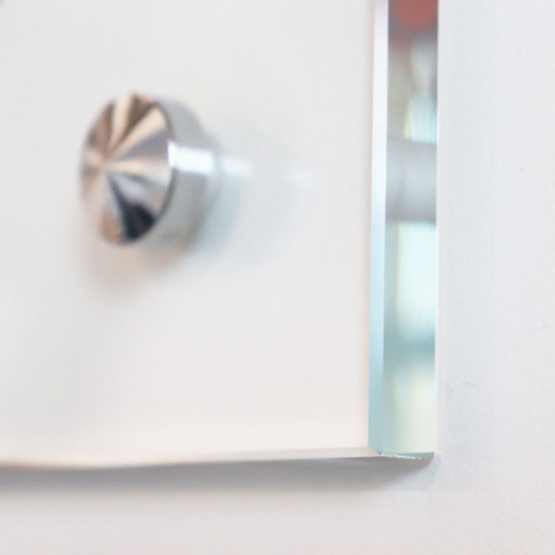 Plaque en verre professionnelle carré personnalisable Soglass