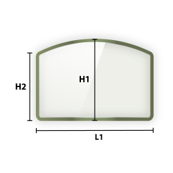Plaque de sol Arche haut en verre - 1000x1000mm R800