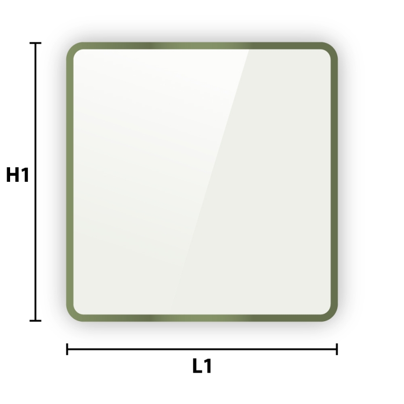 Plaque en verre professionnelle carré personnalisable - Soglass