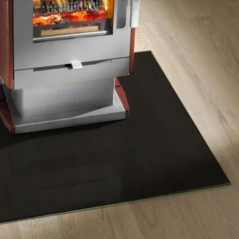 Plaque de sol en verre - carré 80x80cm noir