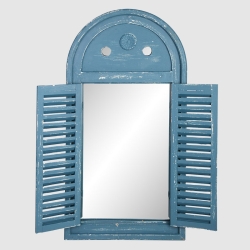 Miroir avec volets, vert ou bleu