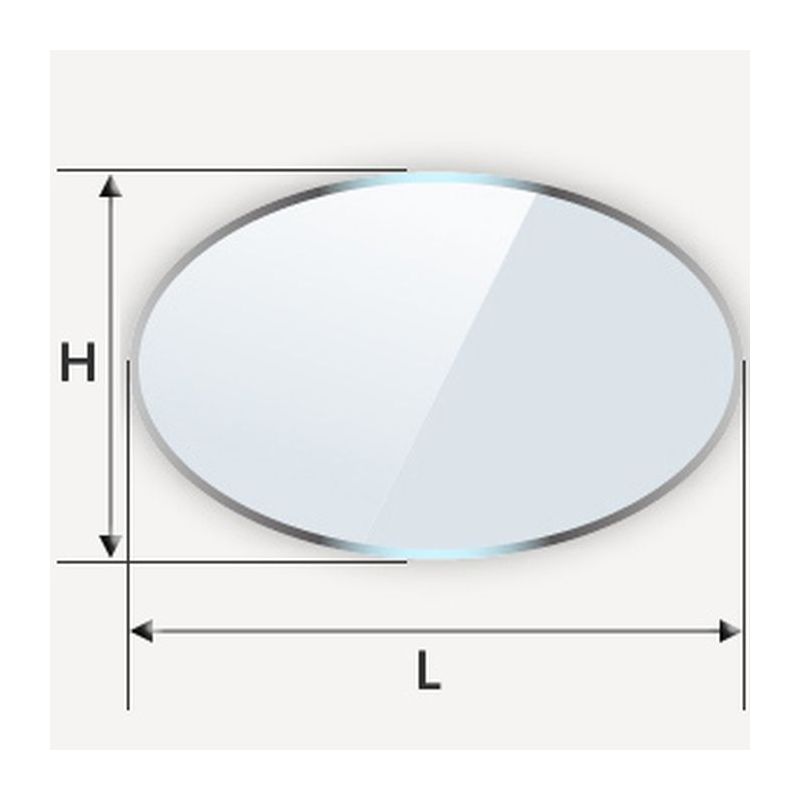 Verre trempé en ellipse Verre trempé en ellipse