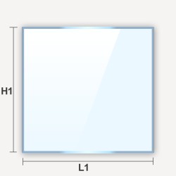 Verre translucide plat dépoli effet givré rectangulaire