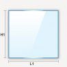 Etagère en verre classique - carré rectangle