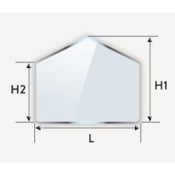 Verre trempé en forme de maison