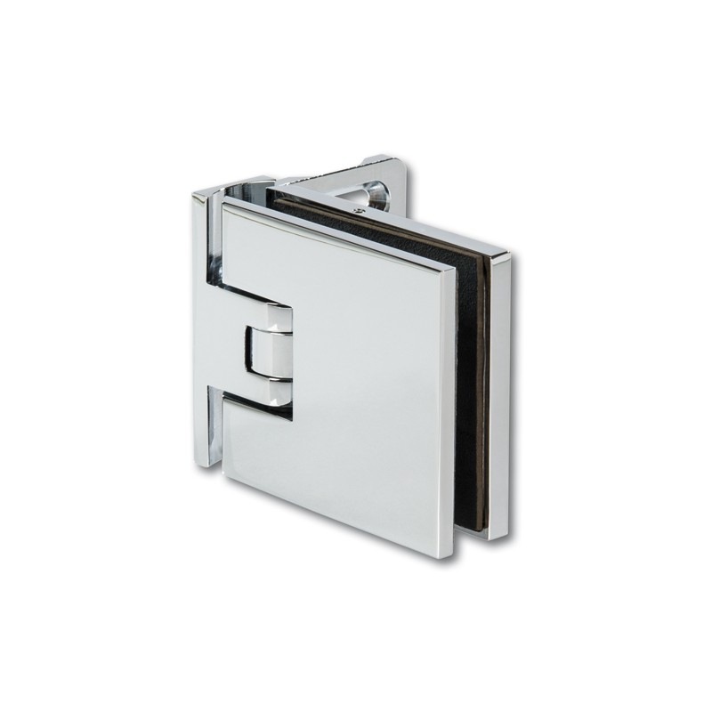 charnière pour porte de douche Milano chromé brilant ou noir carré charnière pour porte de douche Milano chromé brilant ou noir carré