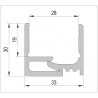 Profil d'encadrement pour fixation murale - verre de 8 à 21mm + joint BOH-BO520171