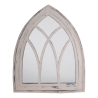 Miroir gothique blanc ou gris patiné