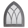 Miroir gothique blanc ou gris patiné