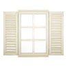 Miroir fenêtre avec portes battantes - Bois