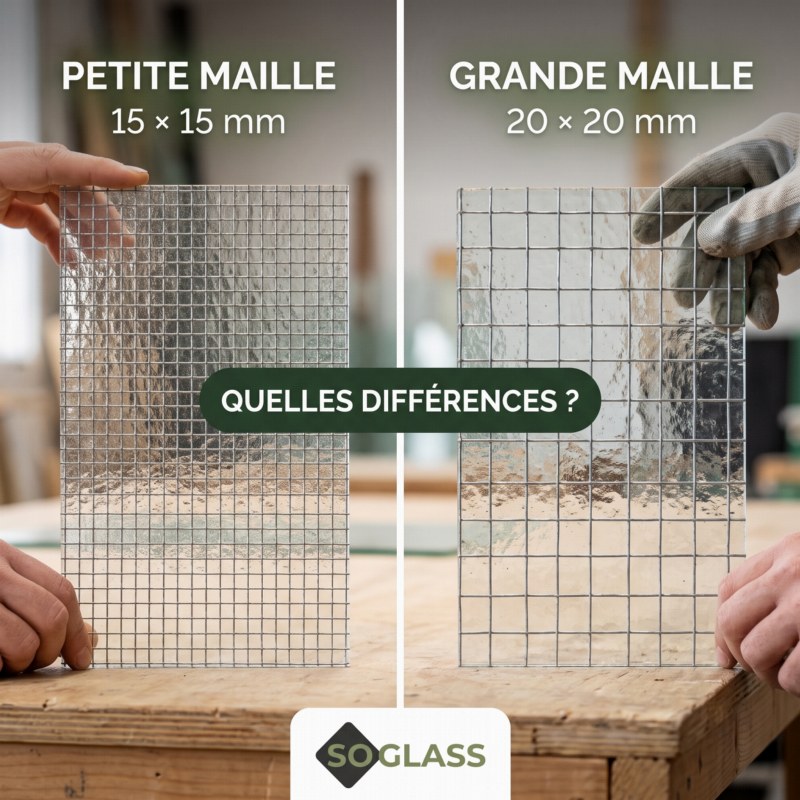 Verre armé grande ou petite maille : quelles différences pour vos vitrages ?